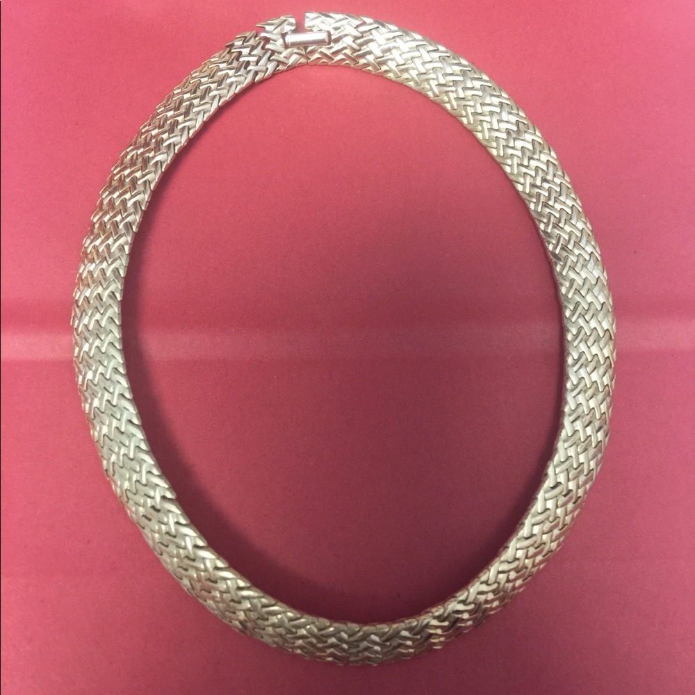 Viro gold plated link necklace